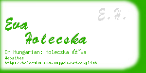 eva holecska business card